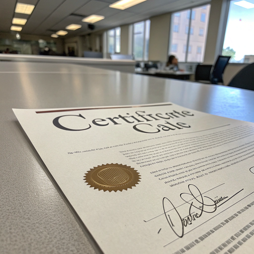Official Maryland cannabis certification document