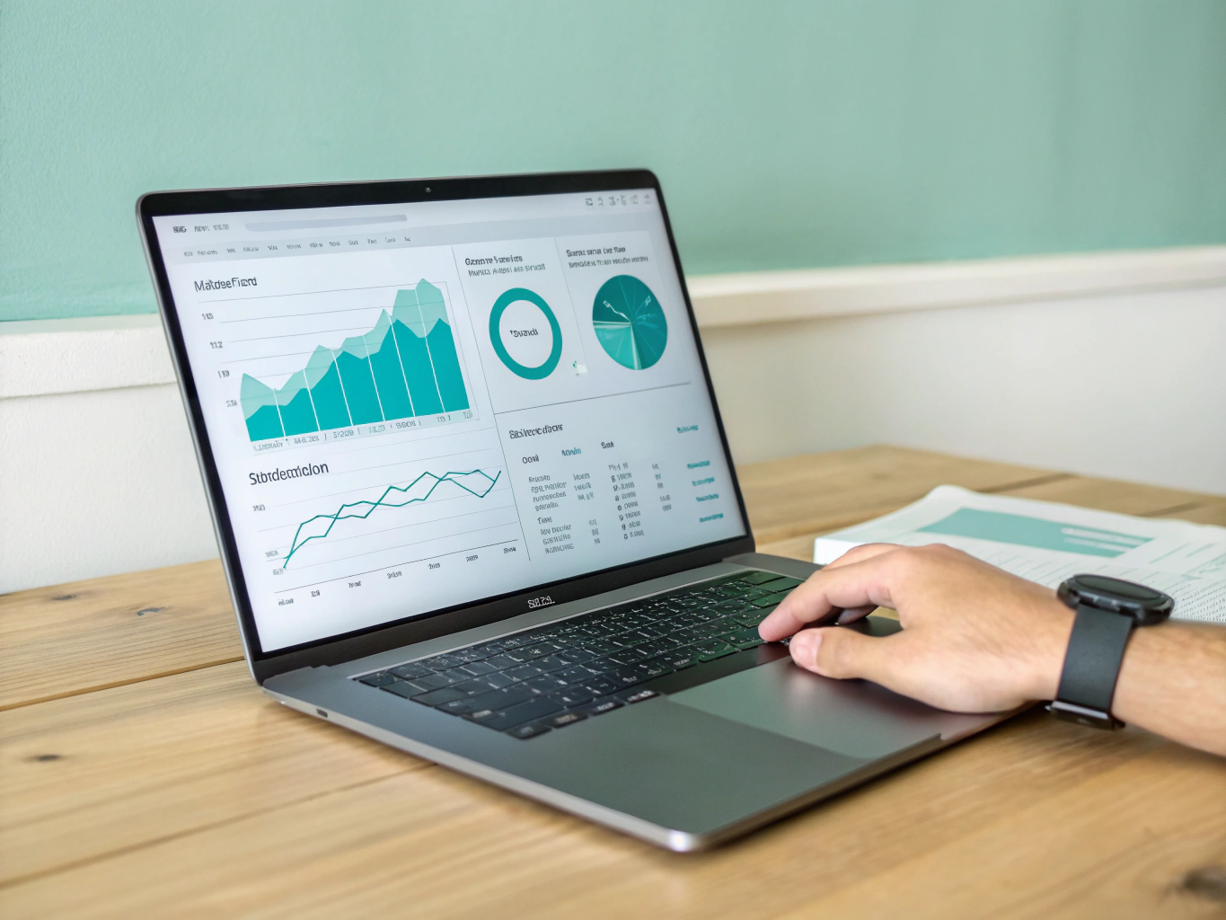 Digital health dashboard showing sleep patterns and anxiety level trends
