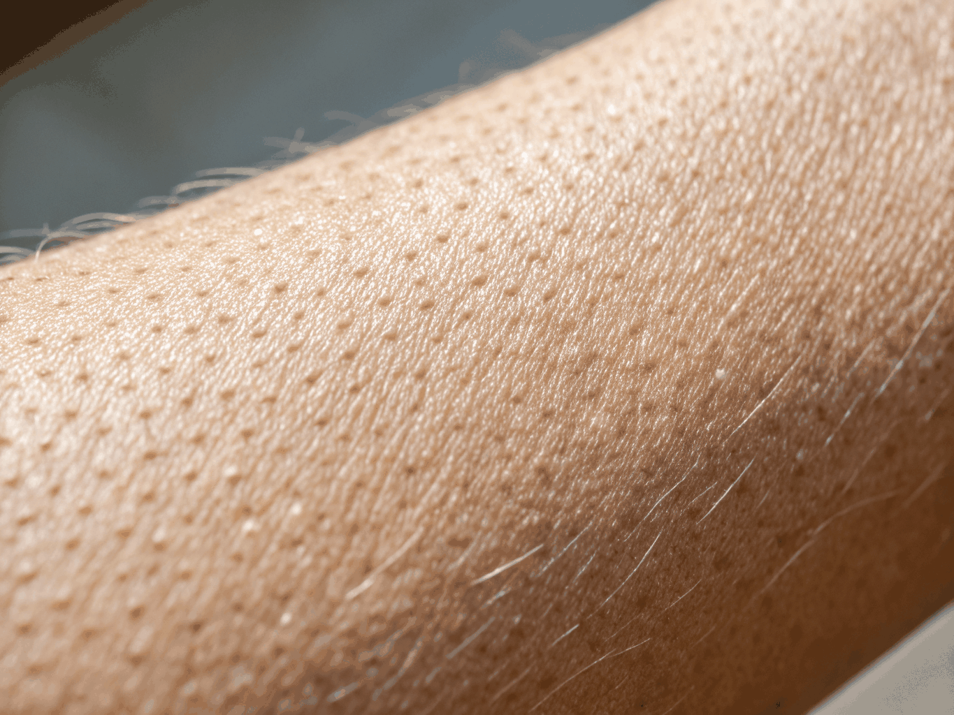 Close up of healthy protected skin texture